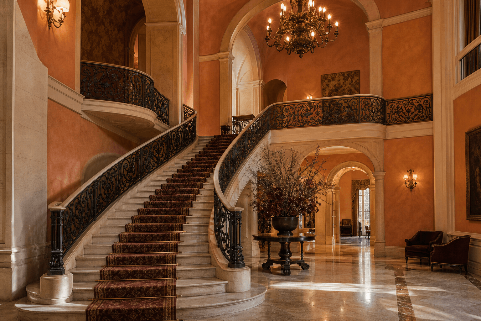 Grand heritage hotel staircase